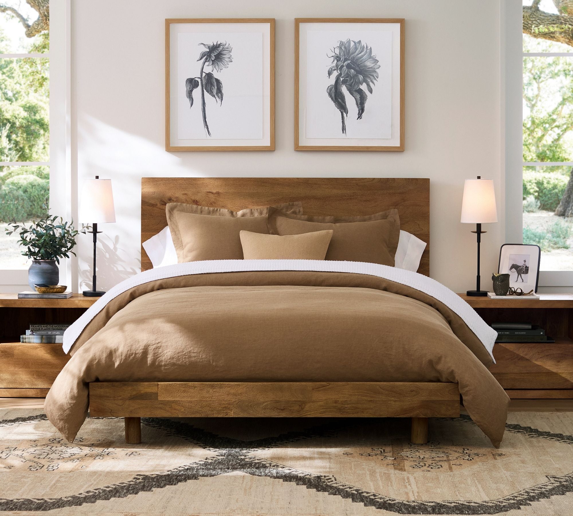 Lodge Modern Iron Linen Table Lamp Bedroom