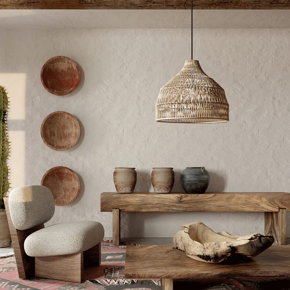 Ritta Japanese Vintage Zen Pendant Light Rattan Study Room/Bedroom