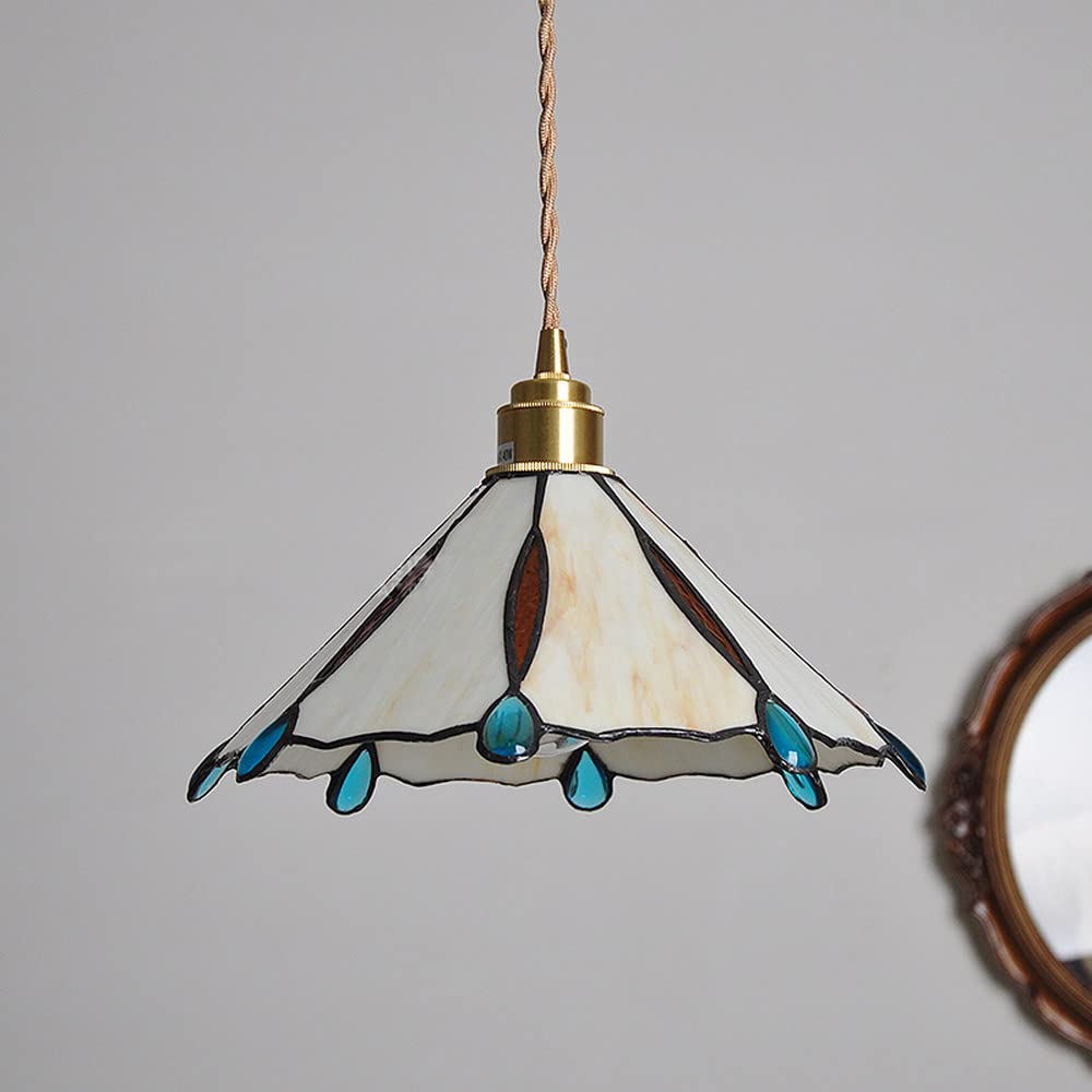 Tiffany Vintage Pendant Light Metal/Glass Bedroom/Living Room/Hallway