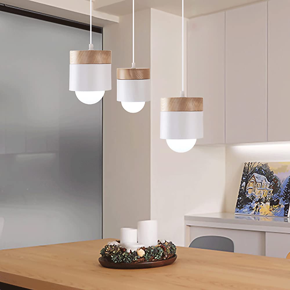 Valentina Modern Can Shape /Wood Pendant Light - Letslighting