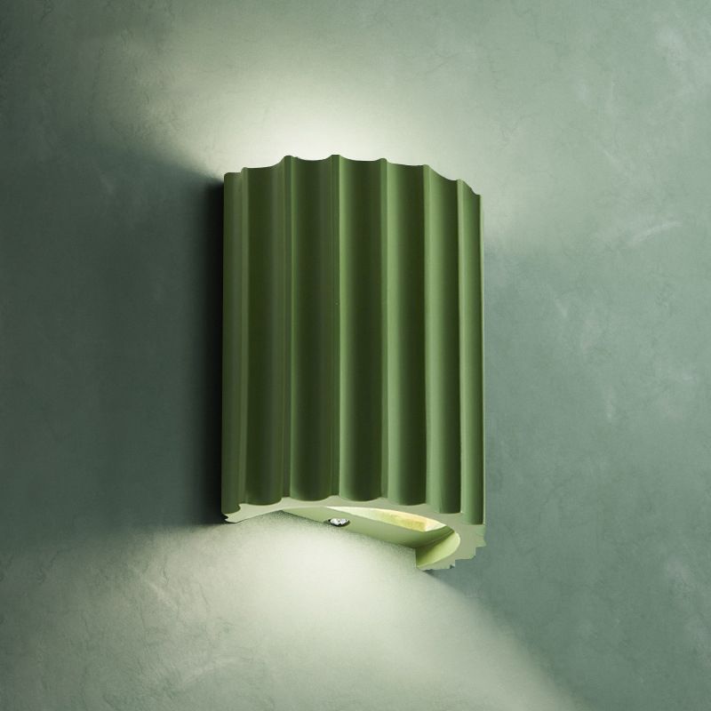 Ray Postmodern Semi-cylindrical Resin Wall Lamp