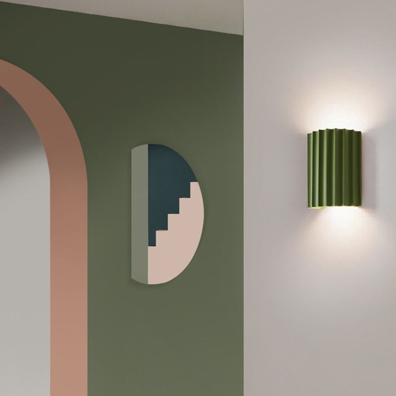 Ray Postmodern Semi-cylindrical Resin Wall Lamp
