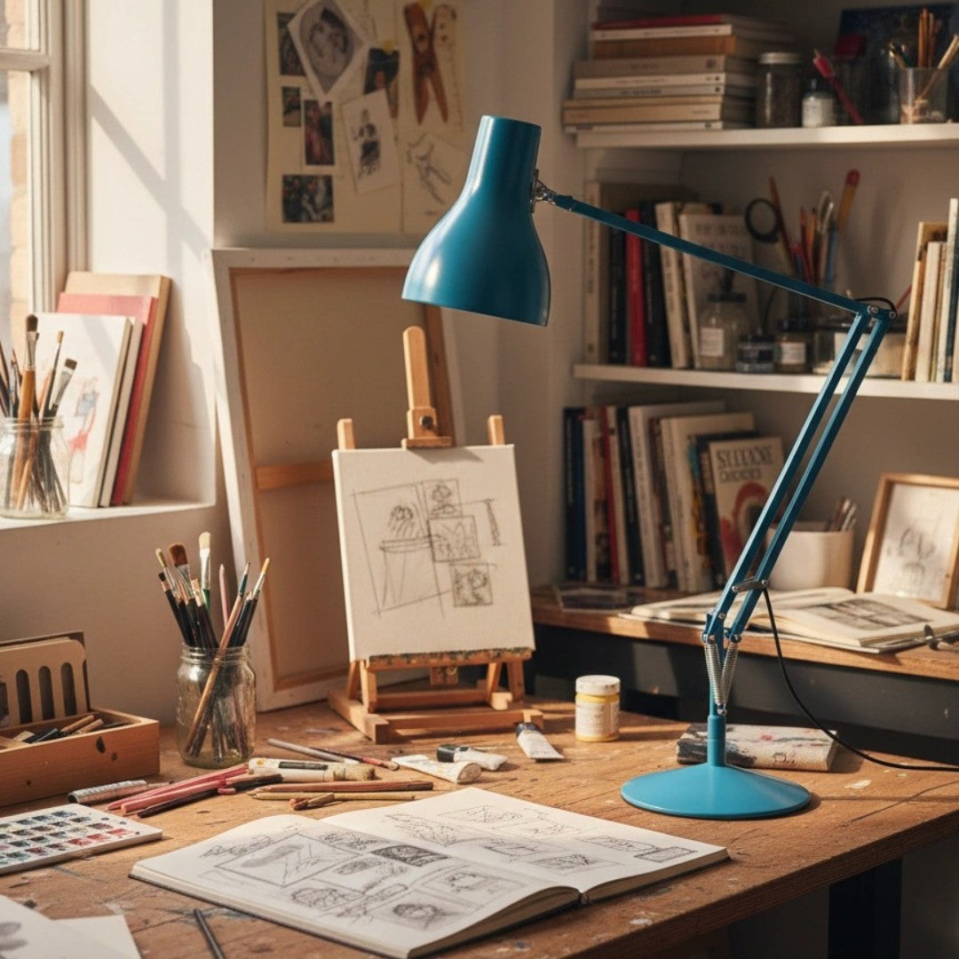 Archive Table Lamp Metal Construction Task