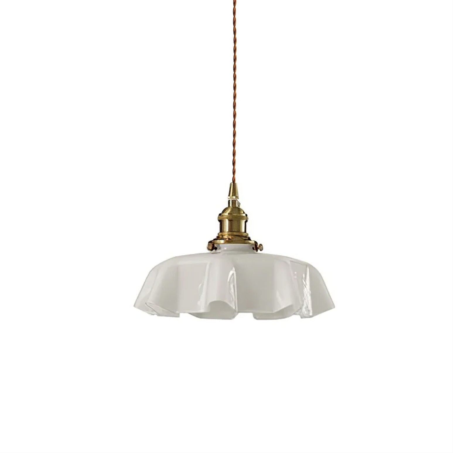 Aria Farmhouse Ruffled Pendant Light