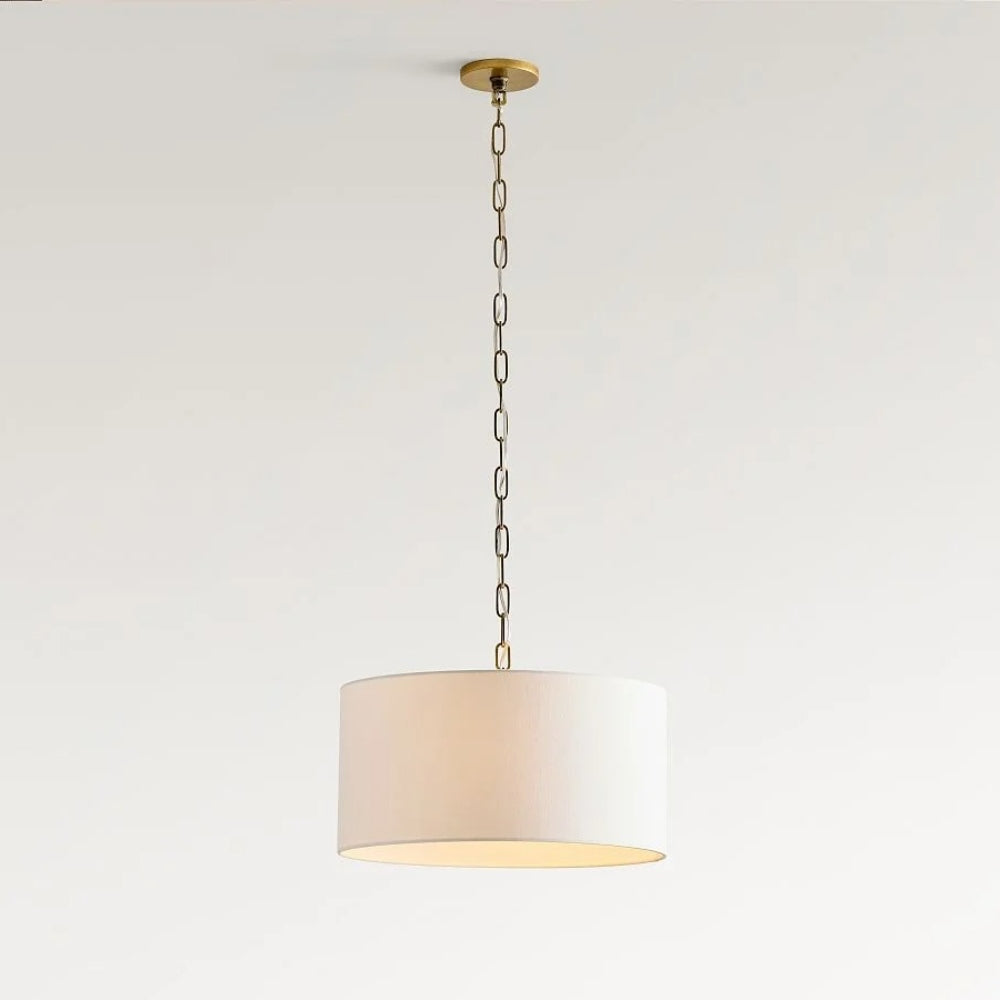 Rowan Linen Drum Pendant Light For Kitchen