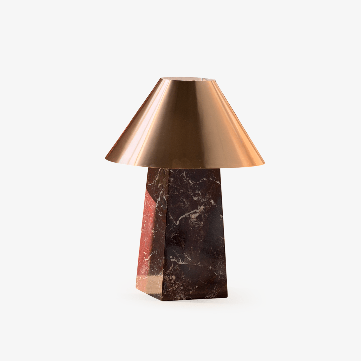 Conic Modern Metal & Marble Table Lamp