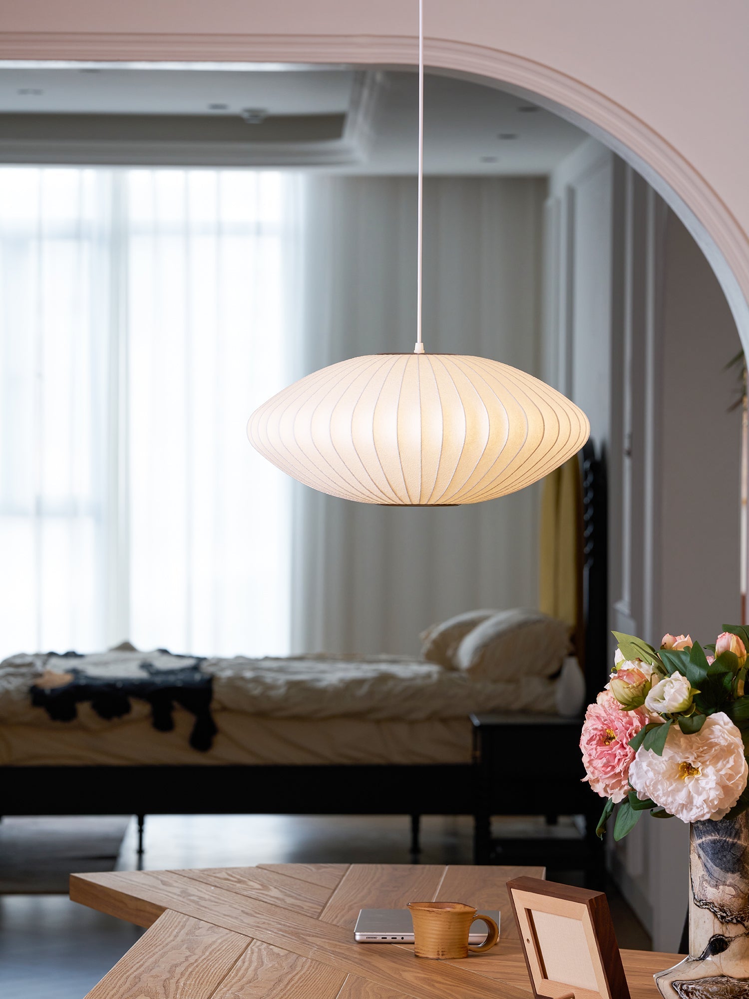 Nebula Bubble Mulberry Silk Pendant Lamp - Letslighting