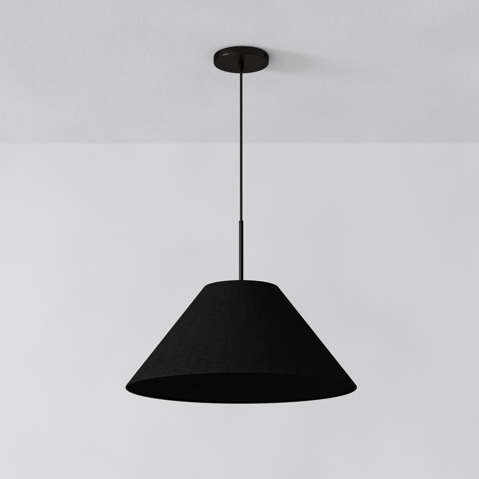 Fabric Black Contemporary Cone swing wall lamps