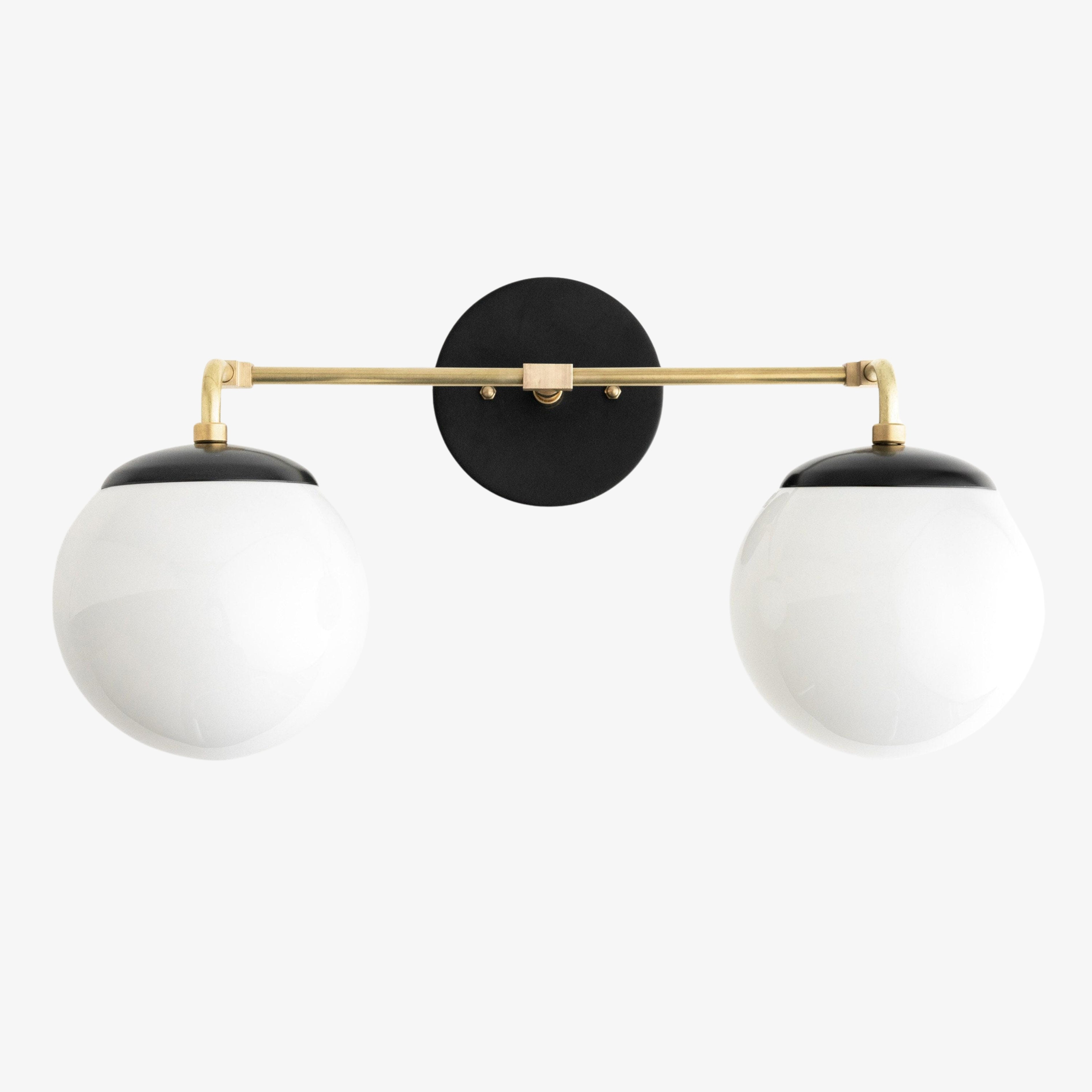 Pearl 2/3-Light Wall Sconce Milk Glass Hallway