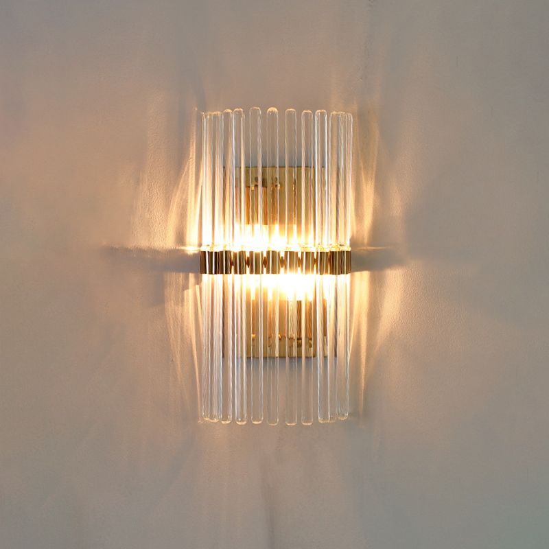 Ray Modern Cylindrical Metal Crystal Wall Lamp