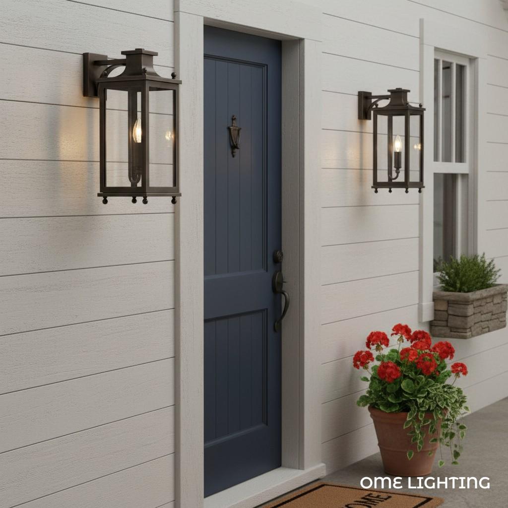 Guard Wall Lamp Brass Glass Outdoor