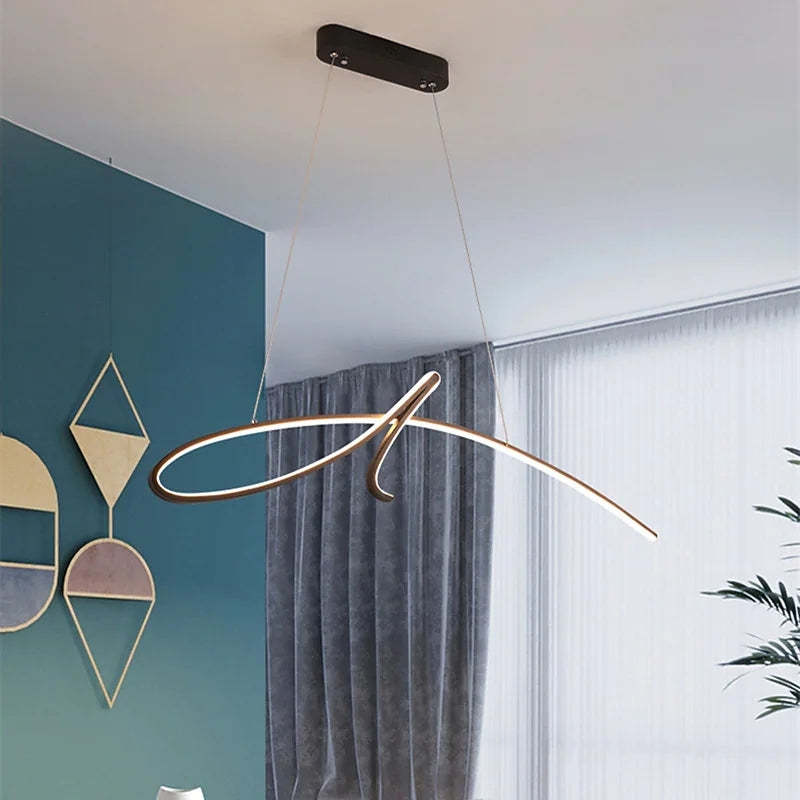 Arisha Pendant Light Irregular-curved Modern Restaurant - Letslighting