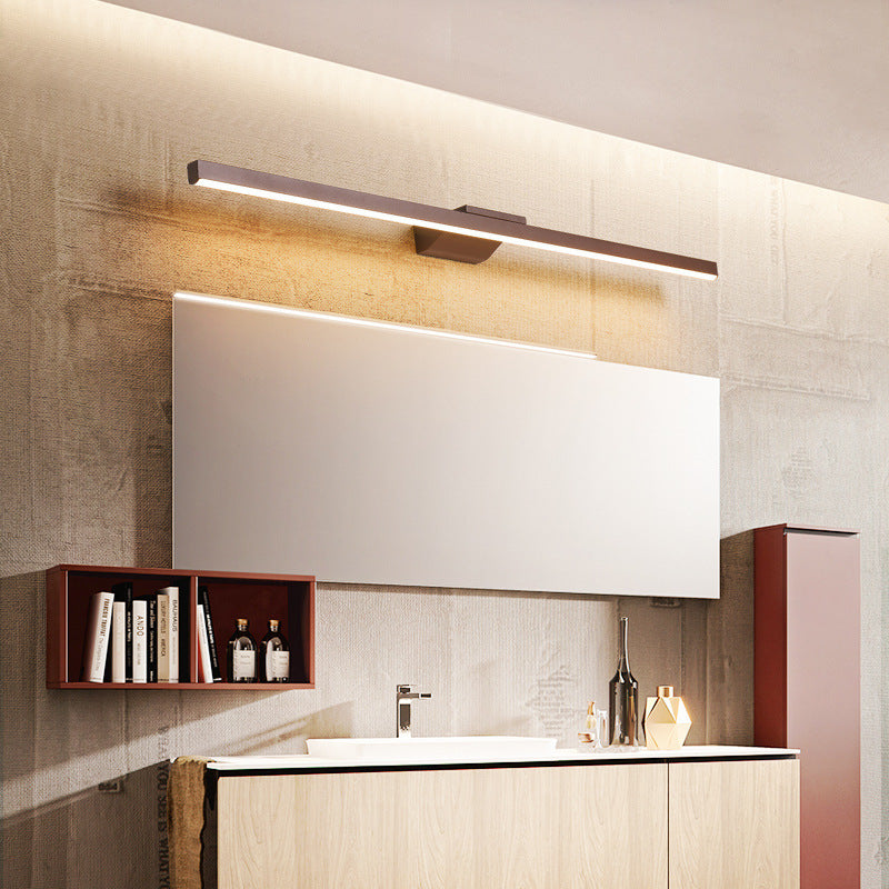 Arisha Modern Linear Wall Lamp Mirror Front, Coffee - Letslighting