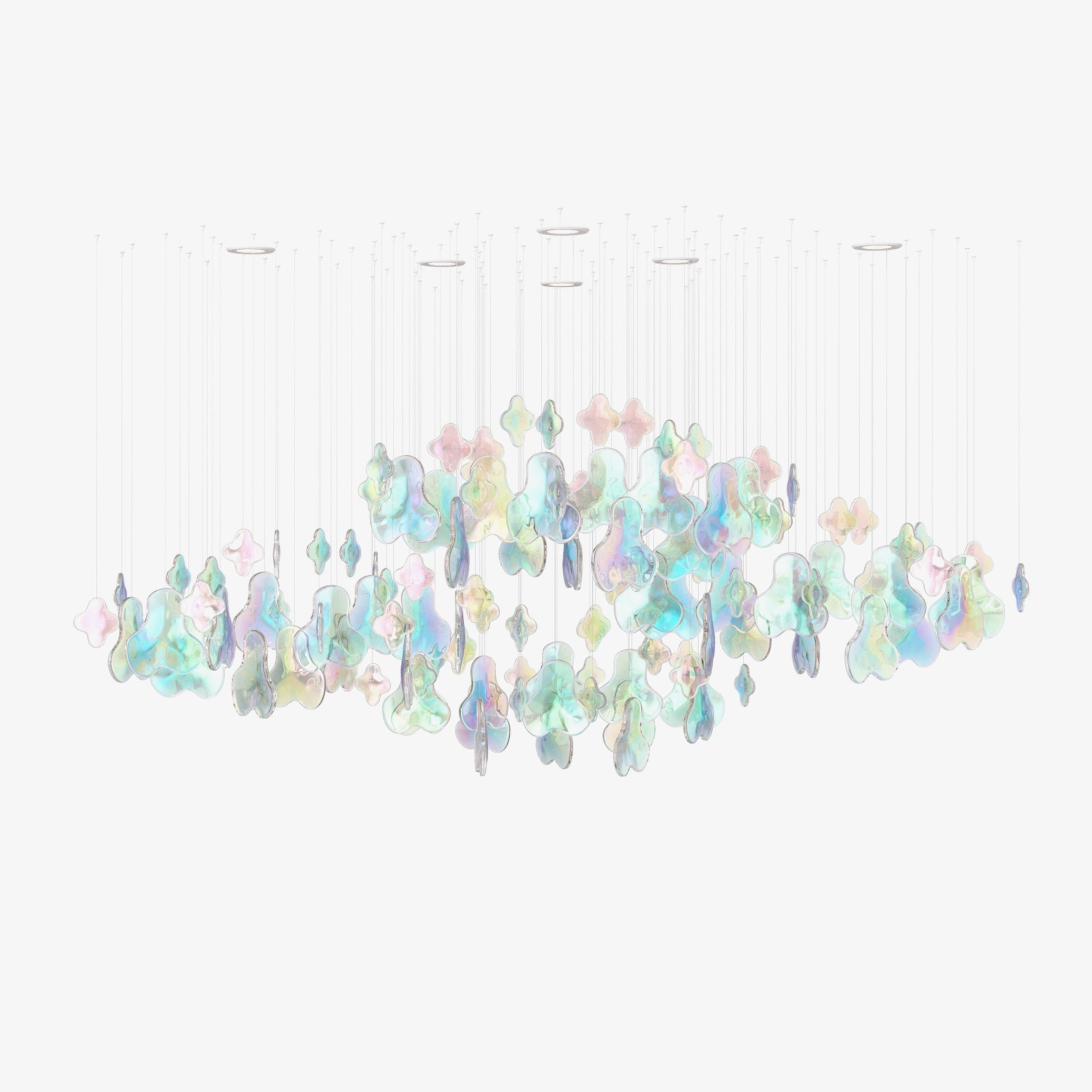 Iris Iridescent Blossom Chandelier - Letslighting