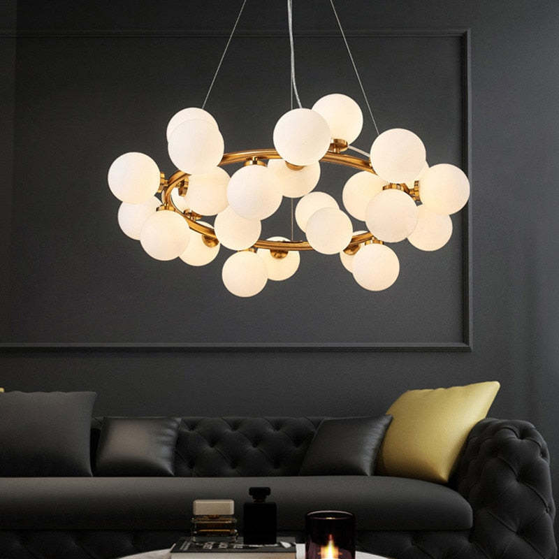 Valentina Chandelier Bubble, Magic Beans, Glass, Dining Room