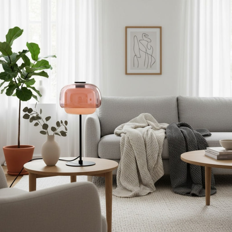 Orbit Glass Table Lamp For Living Room
