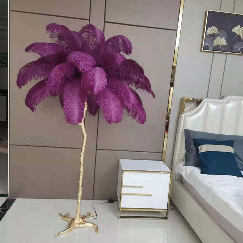 O'Moore Nordic Luxury Unique Ostrich Feather Floor Lamp/Table Lamp - Letslighting