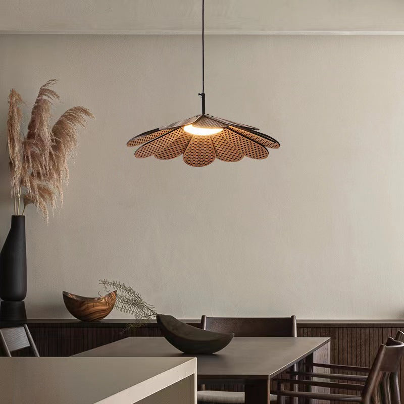 Ritta Vintage LED Pendant Light Walnut Wood Bedroom/Bar/Tea Room