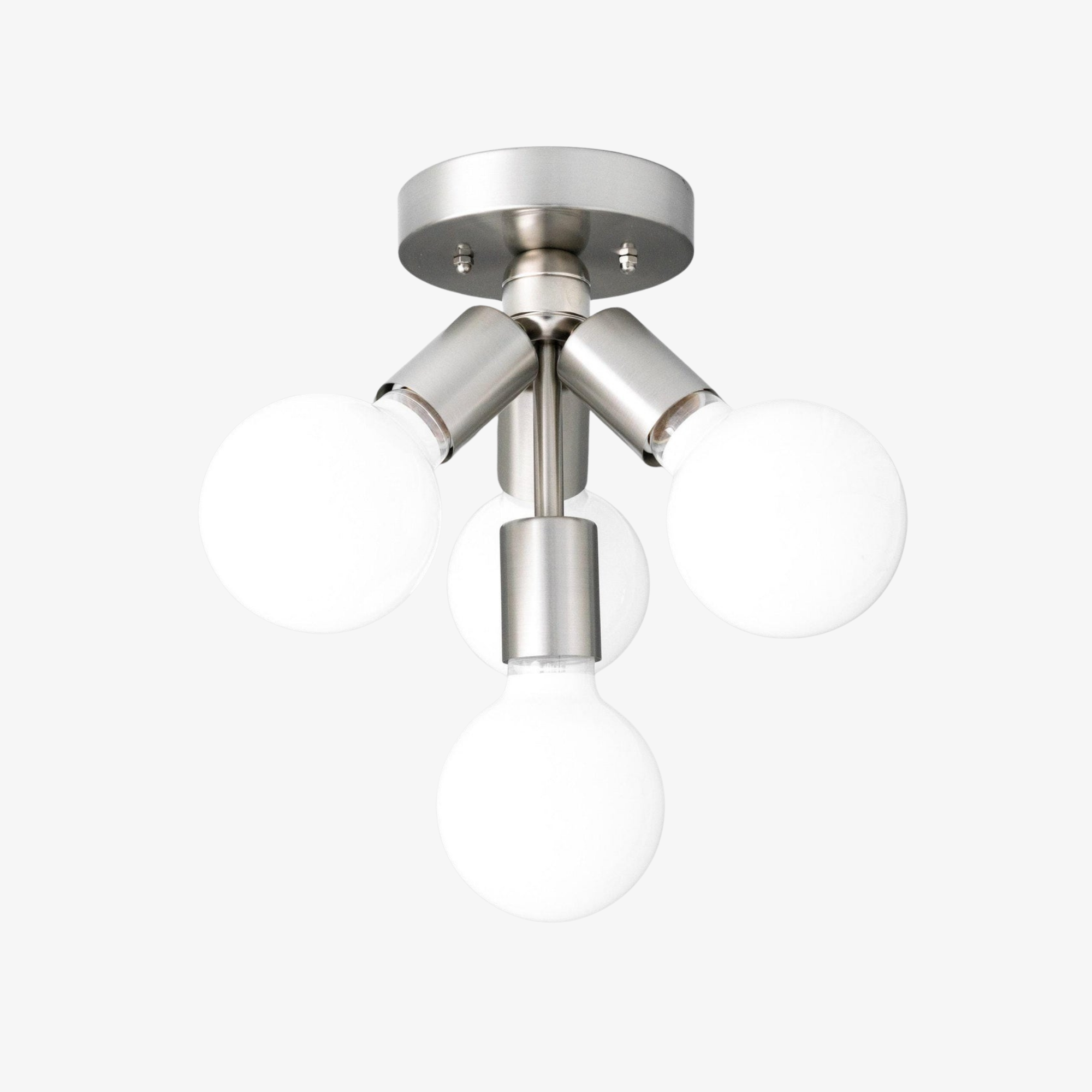 Pearl Opal White Brass Flush Mount Light Living Room