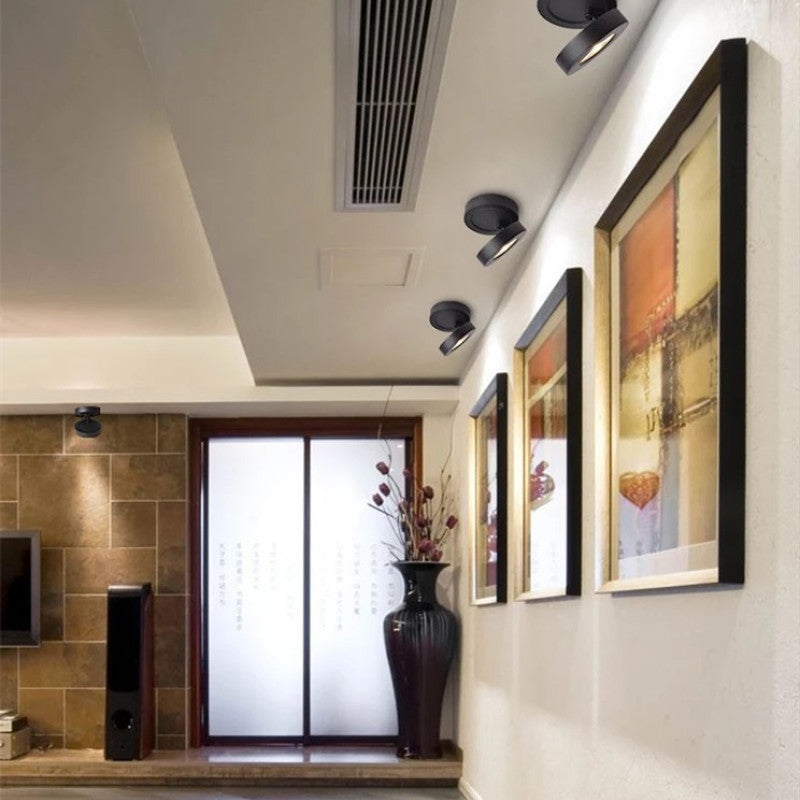 Arisha Modern LED Flush Mount Ceiling Light Black White Metal Living Room Dining Room