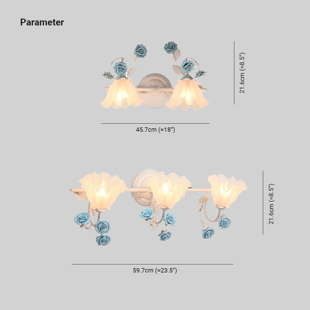 Ray Vintage Flower Metal Wall Mounted Lamps