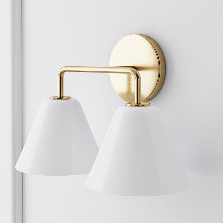 Cone Wall Sconce Milk Glass Living Room