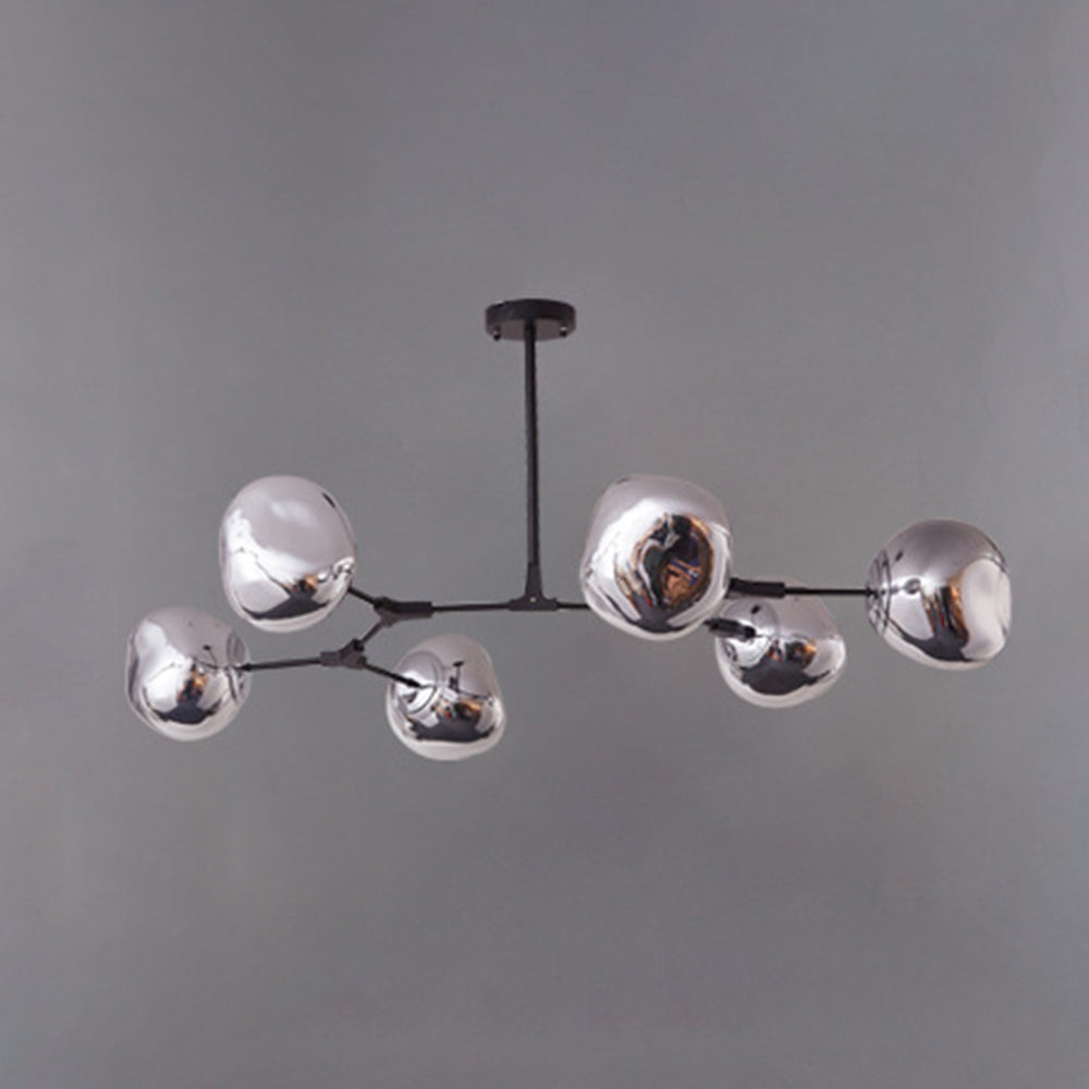 Valentina Modern Globe Lava 3 Pendant Light Fixture 3/6/8 Head