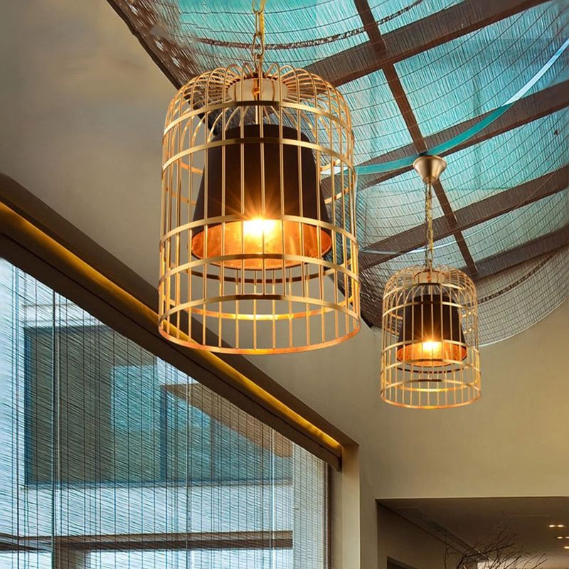 Silva Vintage Bird Cage Metal Pendant Light - Letslighting