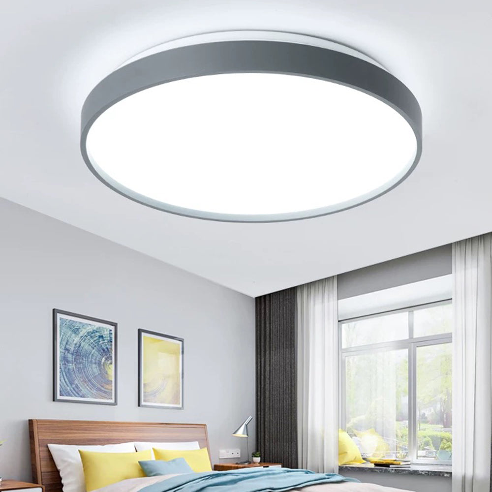 Arisha Minimalist Round Metal Acrylic Flush Mount Ceiling Light
