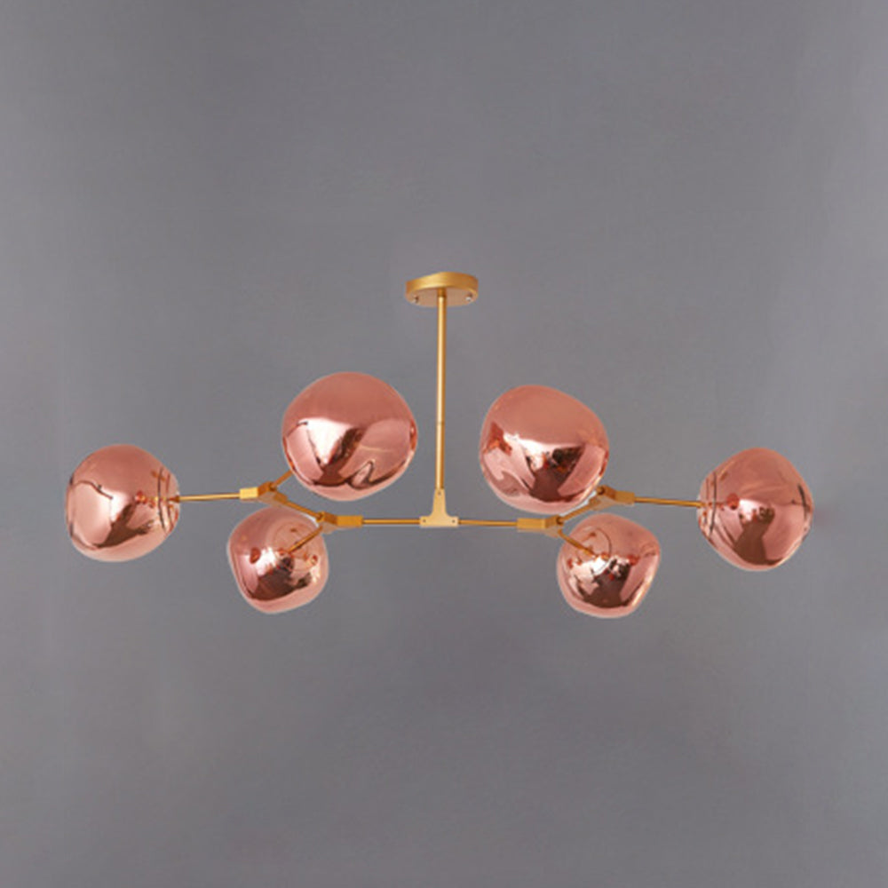 Valentina Modern Globe Lava 3 Pendant Light Fixture 3/6/8 Head