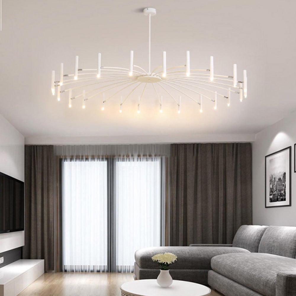 Arisha Modern Blown Linear Metal Chandelier