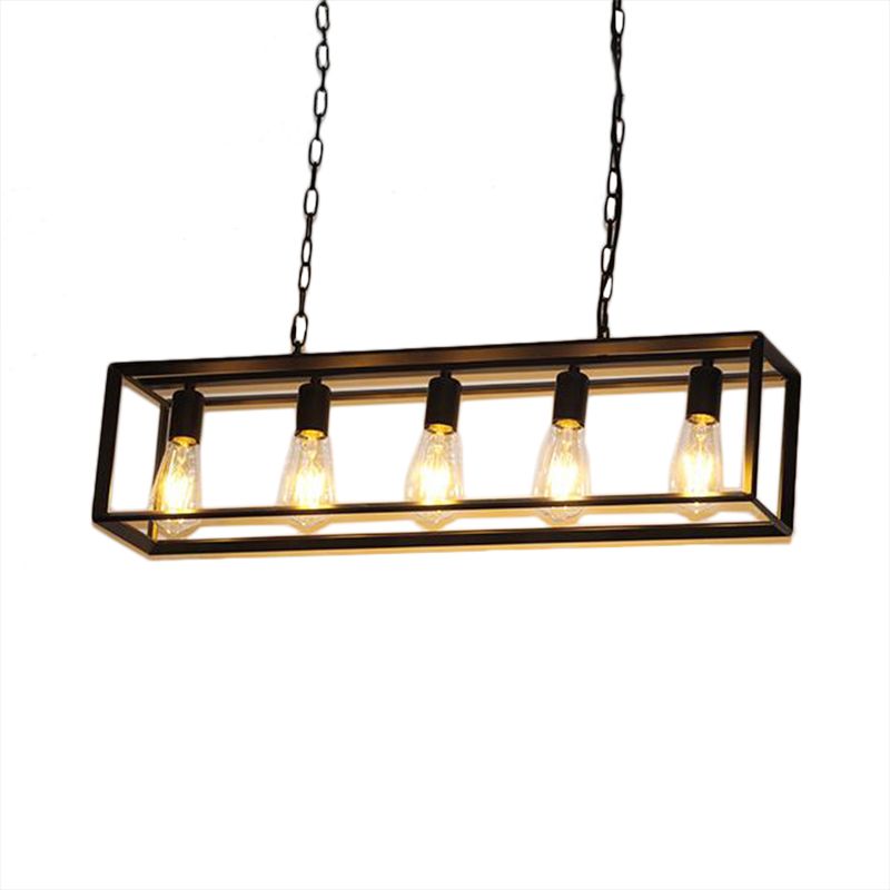 Epoch Rectangle Pendant Light Brass & 5/6 Heads - Letslighting