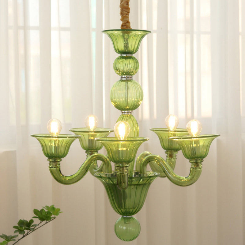 Silva Retro Chandelier Glass Dining Room Living Room - Letslighting