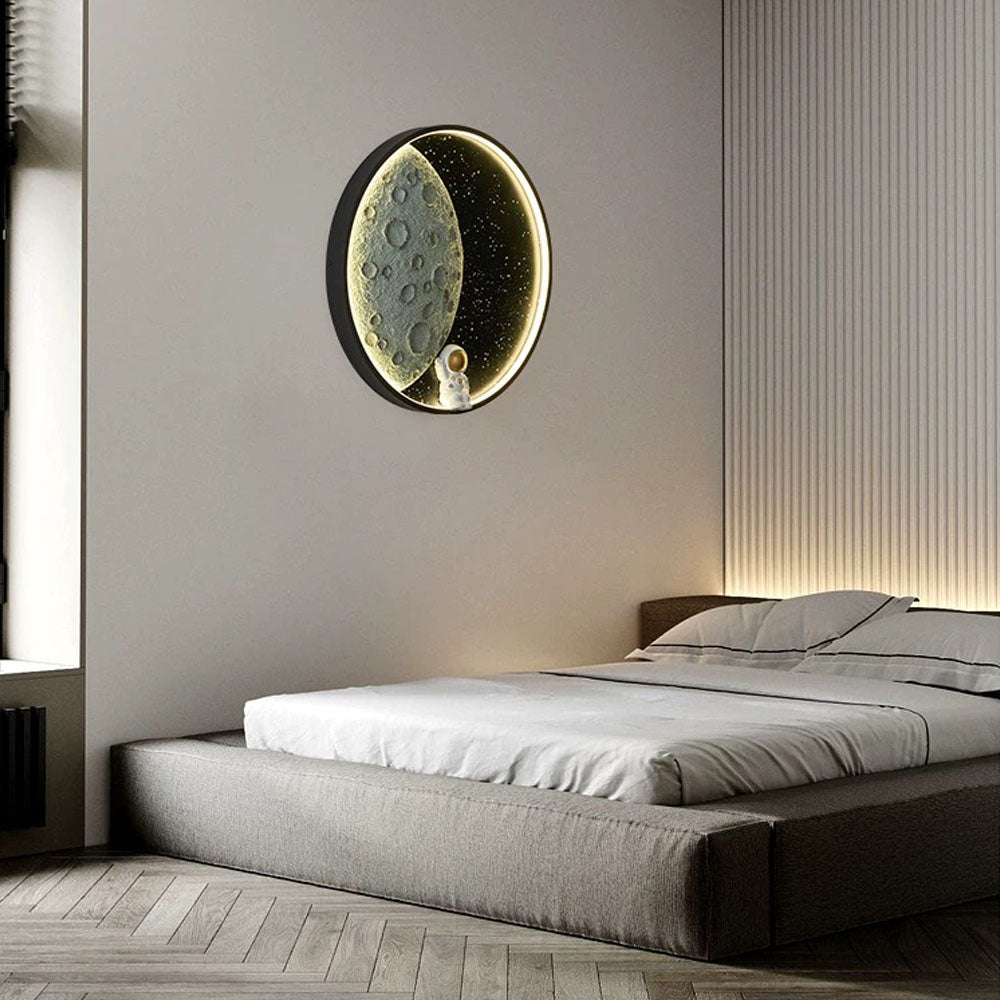 Aria Astronaut Round Moon Wall Lamp - Letslighting
