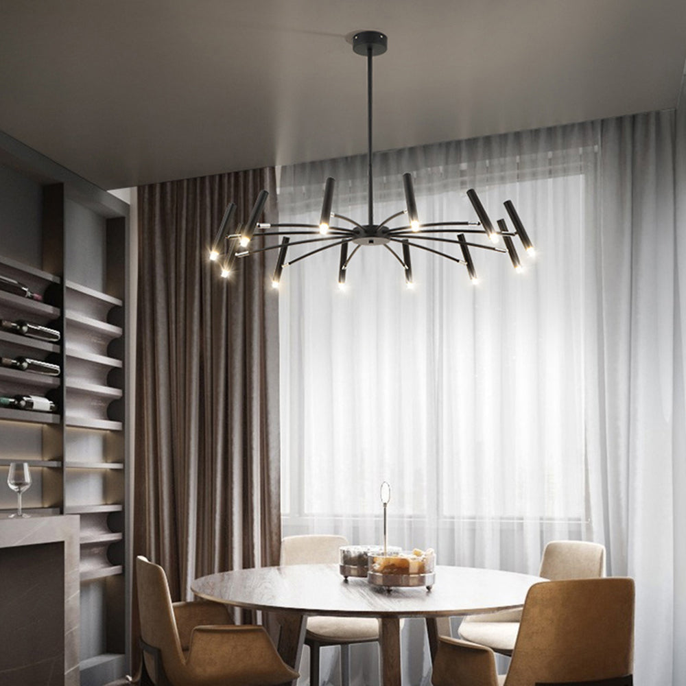 Arisha Modern Blown Linear Metal Chandelier