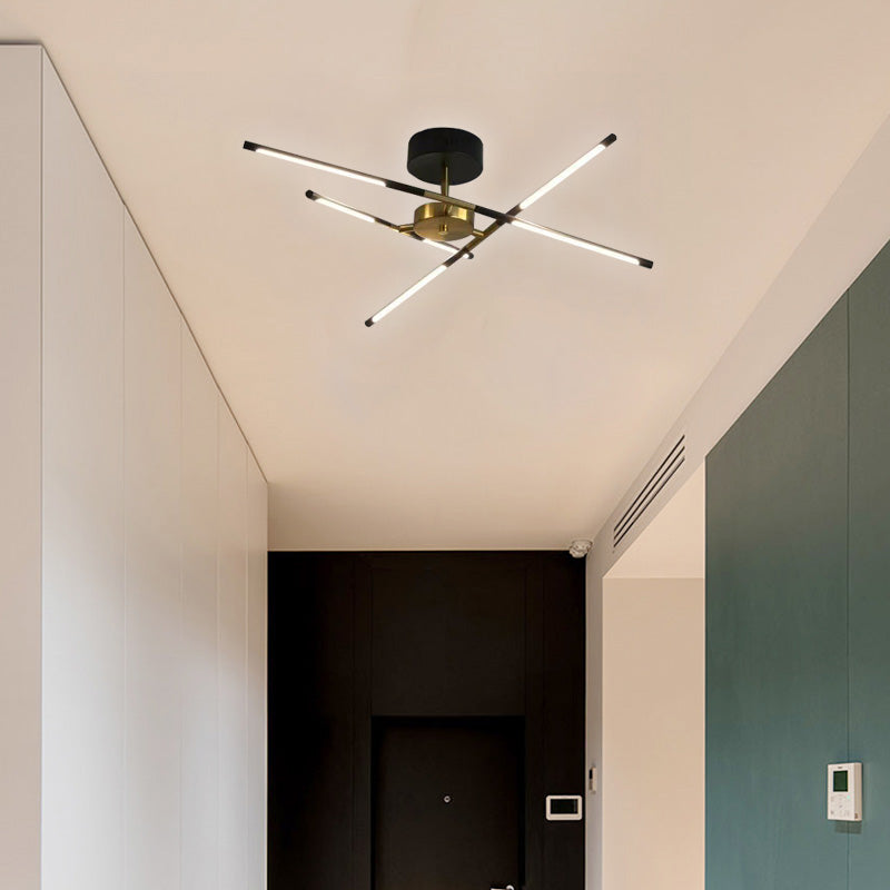 Arisha Modern Linear Metal Acrylic Ceiling Light
