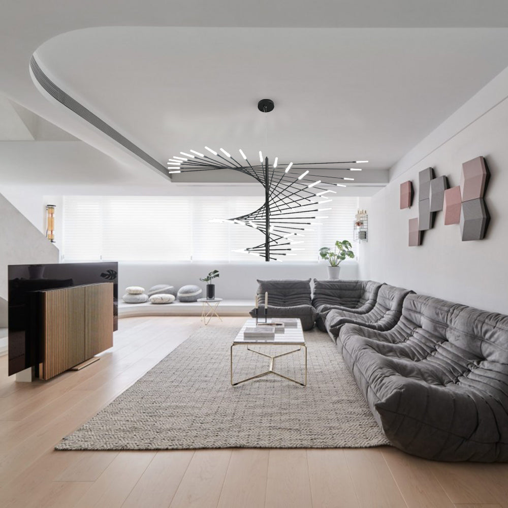 Arisha Modern Chandelier Metal Acrylic Living Room