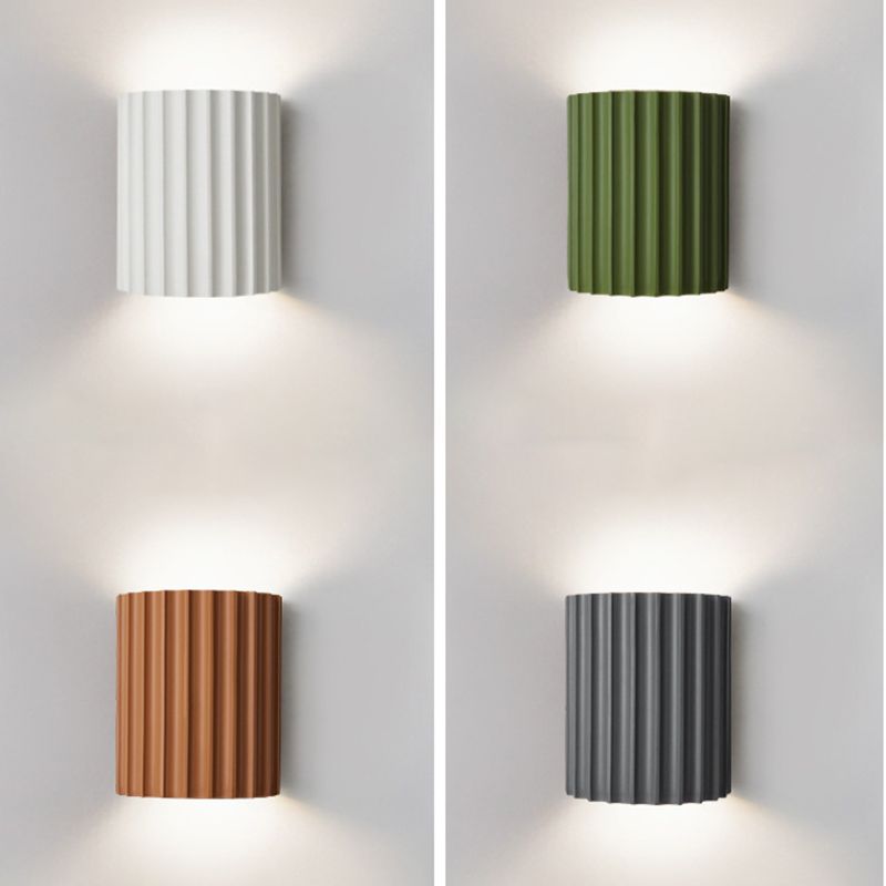 Ray Postmodern Semi-cylindrical Resin Wall Lamp