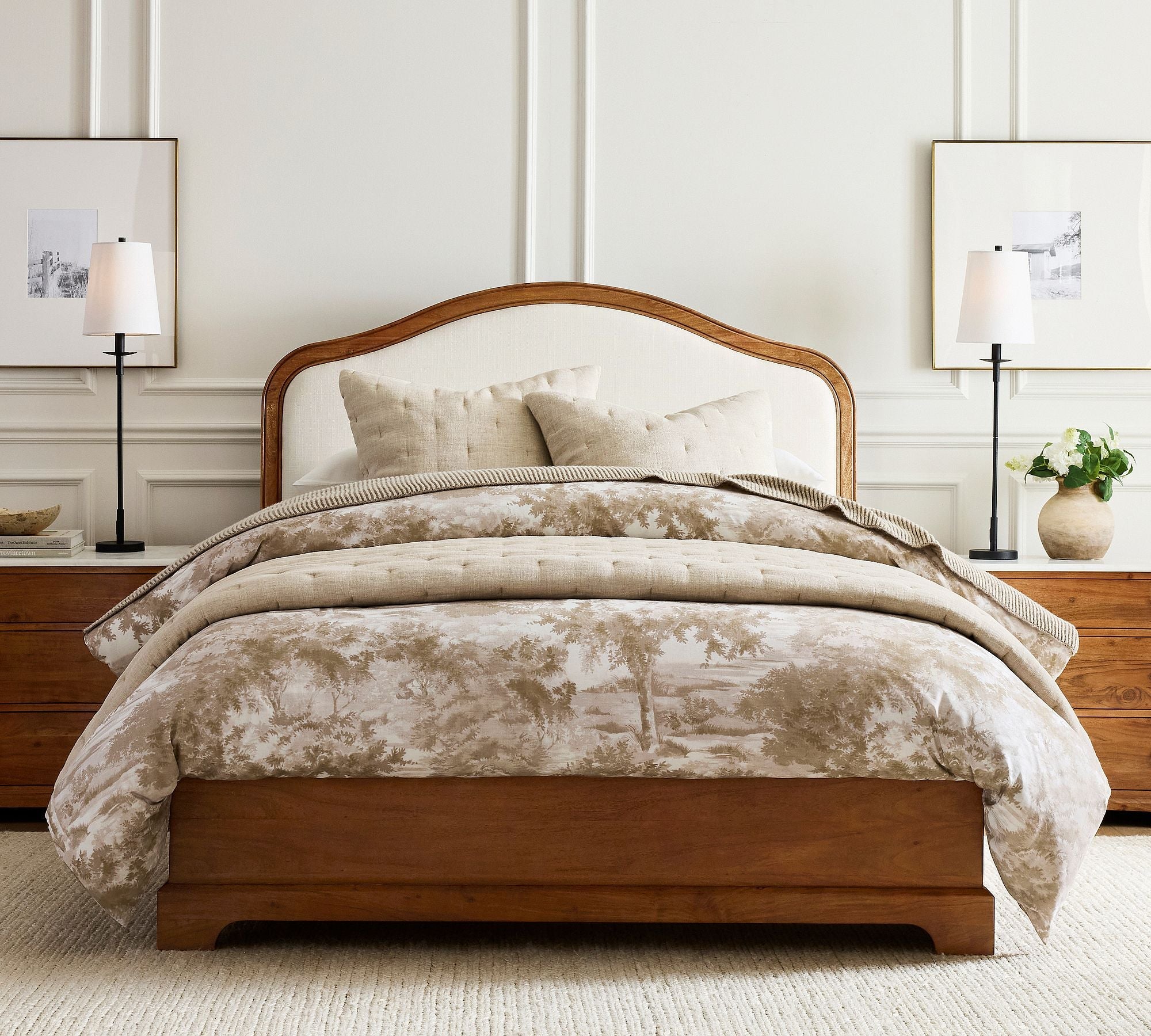 Lodge Modern Iron Linen Table Lamp Bedroom