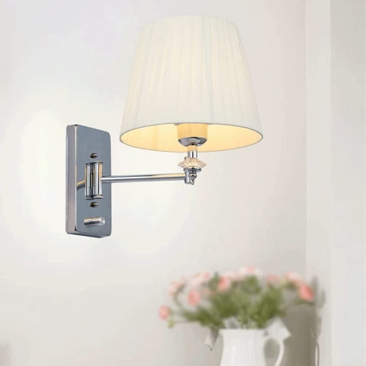 Ritta Modern LED Indoor Wall Lamp Metal Fabric Living Room Bedroom