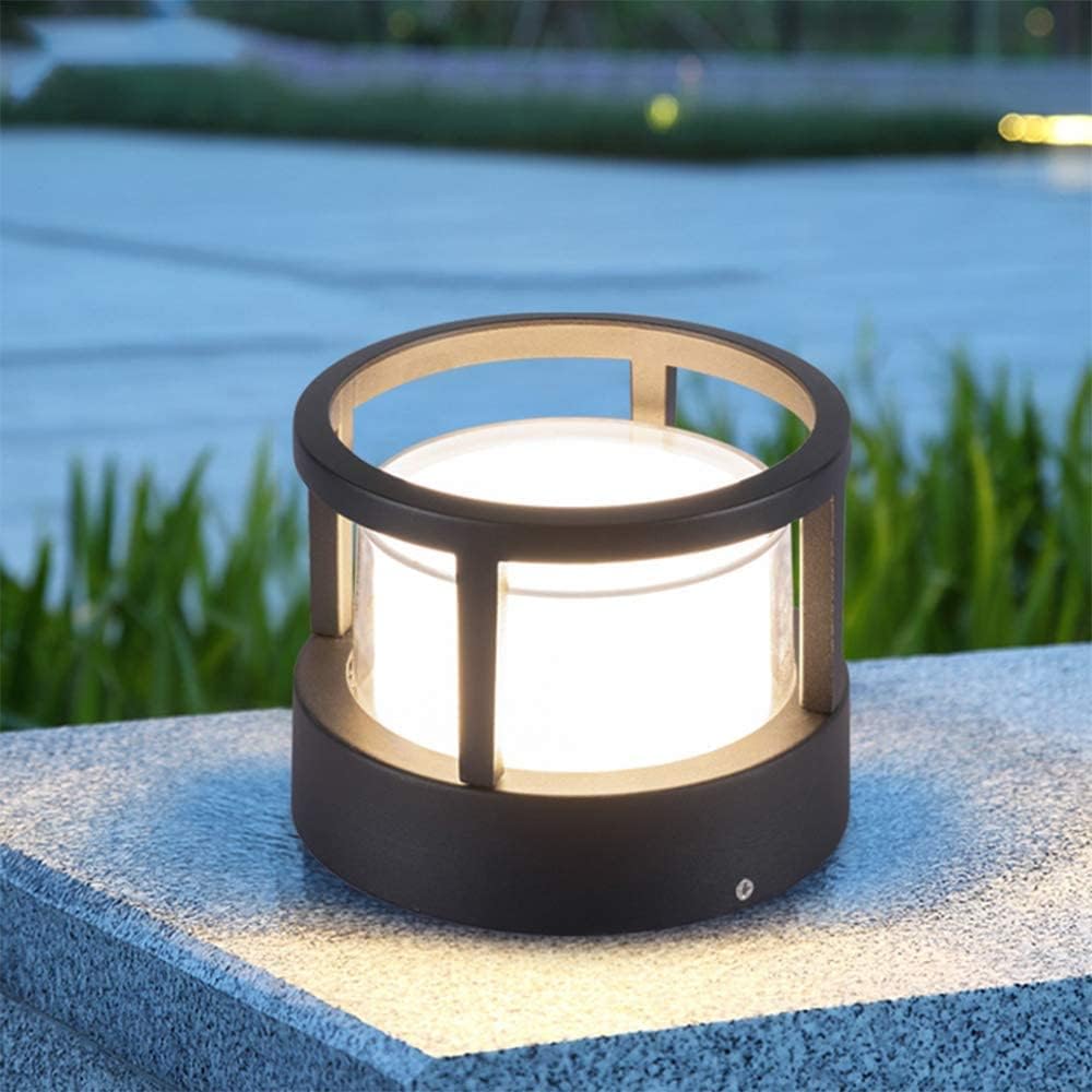 Ray Modern Metal Cylindrical Outdoor Bollard Light