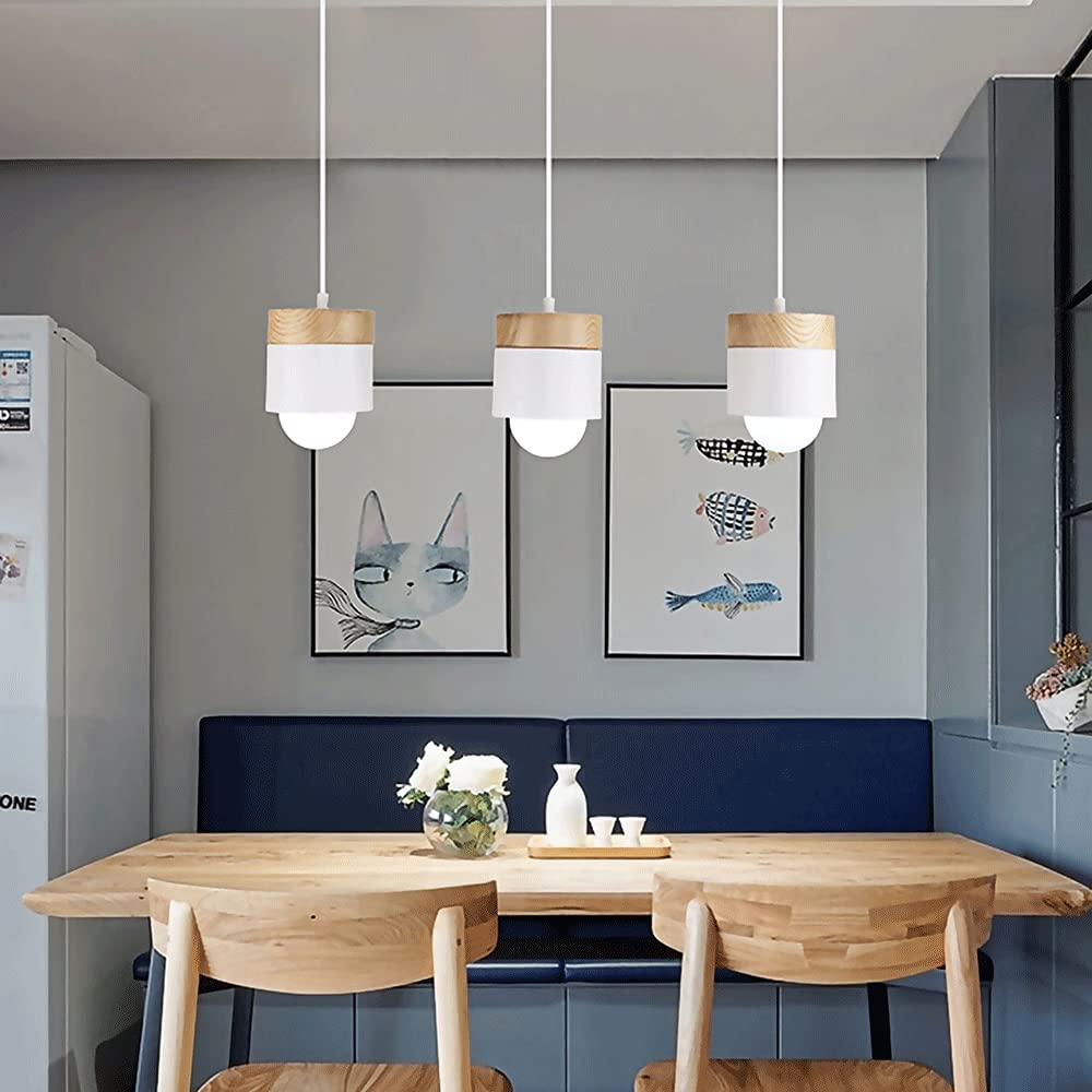 Valentina Modern Can Shape /Wood Pendant Light - Letslighting