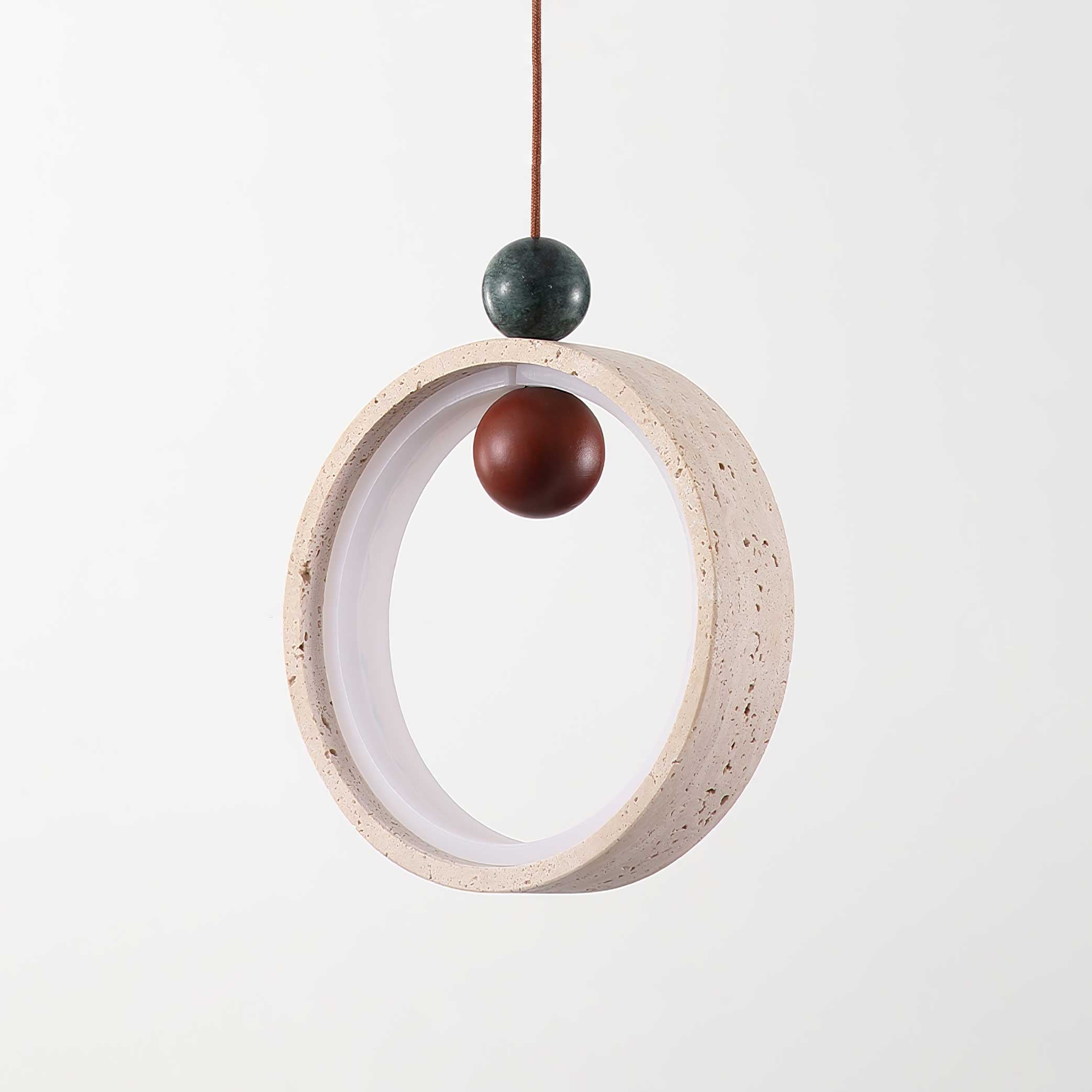 Vovinyra Circular Travertine Pendant Light - Letslighting