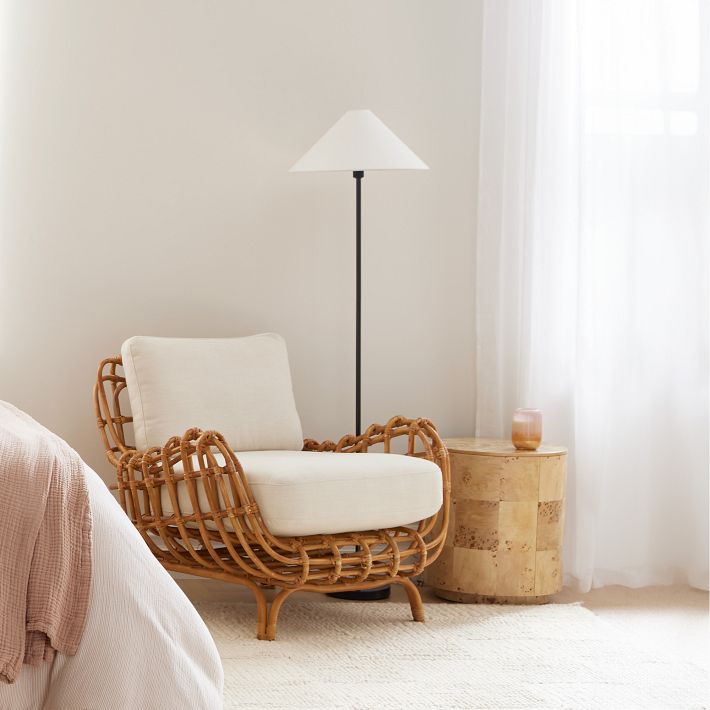 Vector Metal Linen Shade Floor Lamp