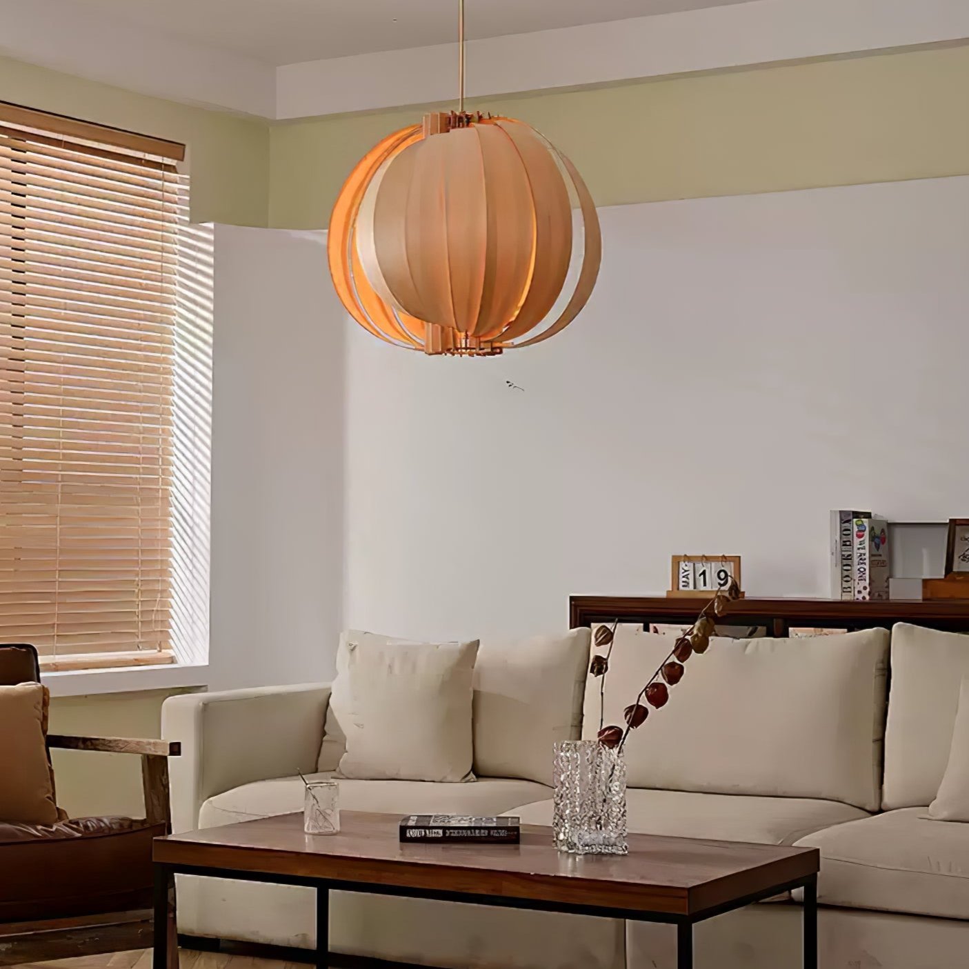Ivraeus Premium Elegance Ring Wood Pendant Light - Letslighting