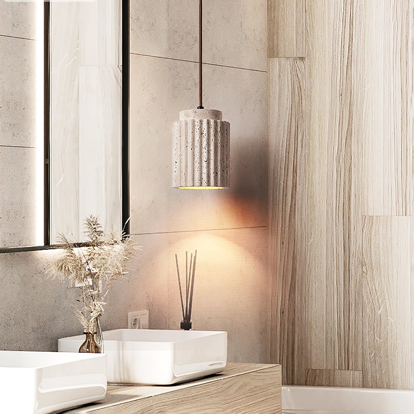 Mysolel Travertine Pendant Light