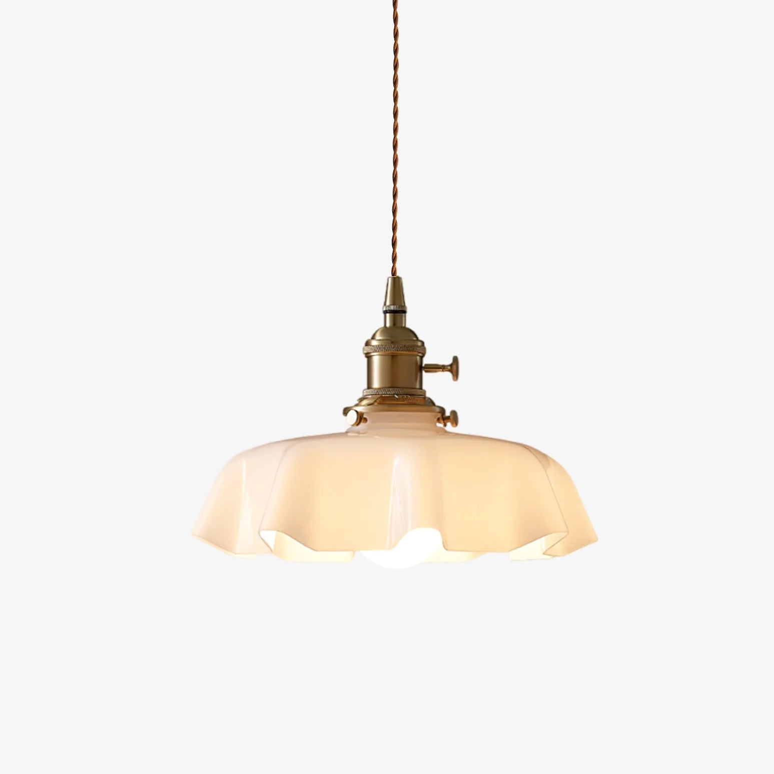 Aria Farmhouse Ruffled Pendant Light