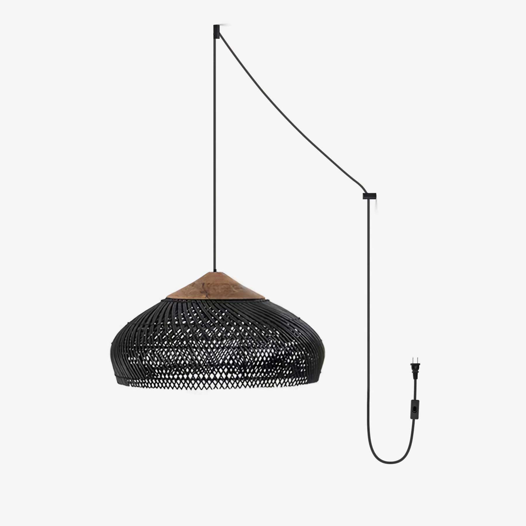 Solara Pendant Lamp Rattan Swag Woven - Letslighting