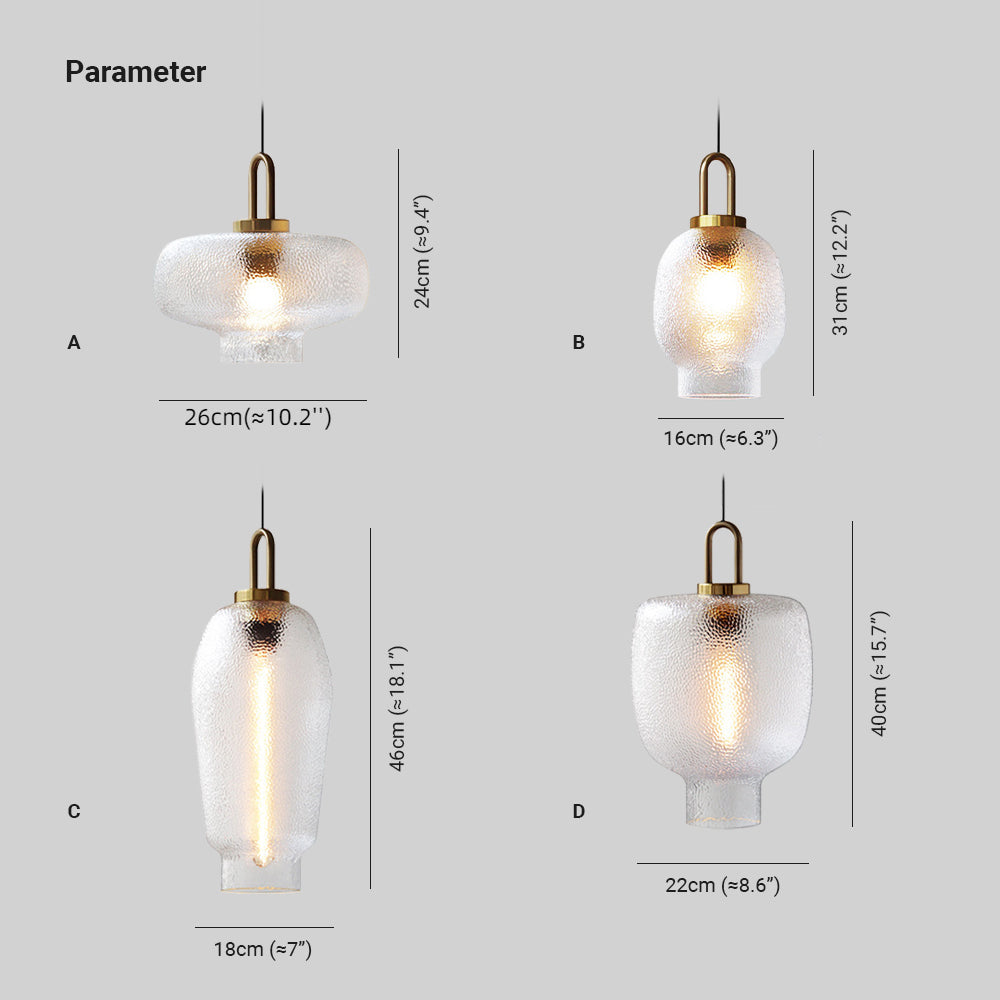 Valentina Minimalist Blown Frosted Glass Pendant Light