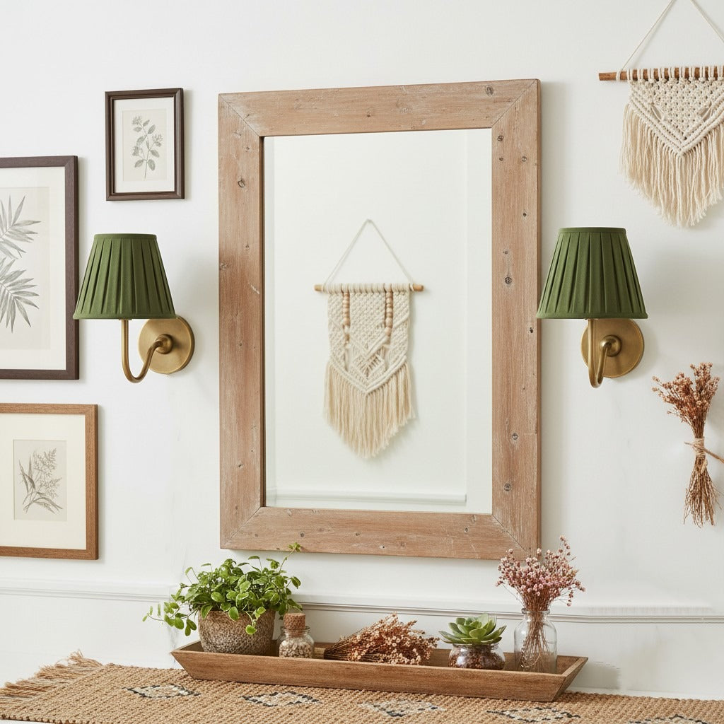 Grace Brass Linen Wall Lamp